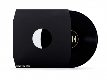 Premium Schallplatten Innenhüllen in schwarz, 110gr/qm, mit zwei Mittellöchern, ungefüttert, Ecken beschnitten