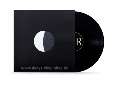 Musterhülle: Premium Schallplatten Innenhüllen in schwarz, 110gr/qm, mit zwei Mittellöchern, gefüttert